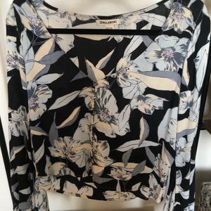 Floral button up blouse